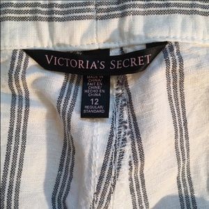 Victoria's Secret Striped Linen Beach Pant